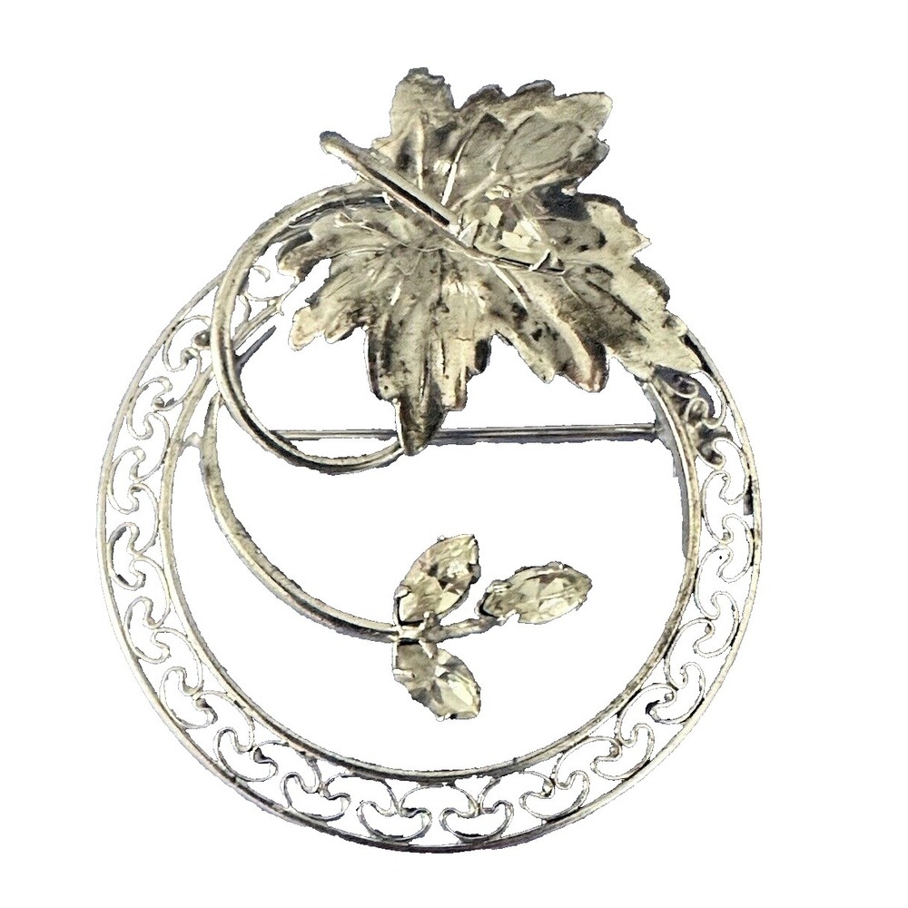 CARL ART Sterling Silver Crystals Pin Pendant Converts Stunning Signed CA arrow
